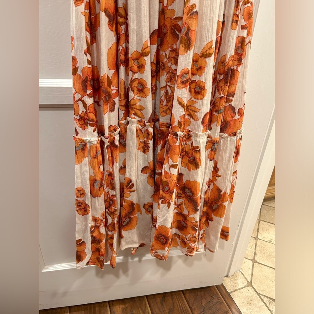 Intimately Free People Dress Garden Party Floral Maxi Tiered Size Small - Picture 11 of 16